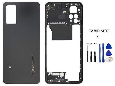 Xiaomi Redmi NOTE 11 PRO  -5G-  FULL KASA Arka Kapak Takım SİYAH - TAMİR SETİ