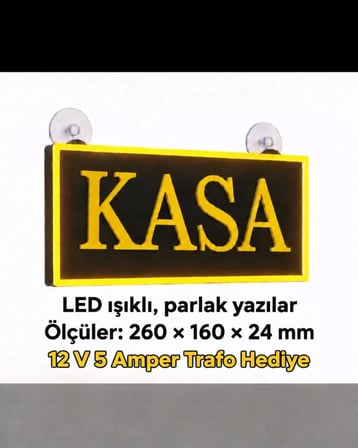 LED IŞIKLI KASA TABELASI KASA YAZISI