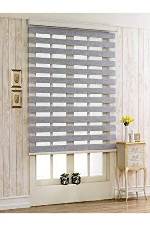 Gri Stor Zebra Perde Oygusuz