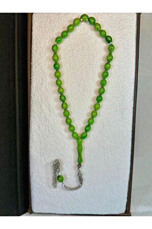 Katalin Tesbih Yeşil Renkli Beyzi Kesim T-51