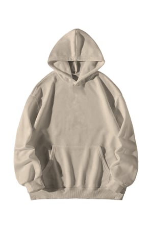 Krem Unisex Oversize Hoodie - Kendrick Lamar Damn Baskılı Kanguru Cepli Streetwear Sweatshirt