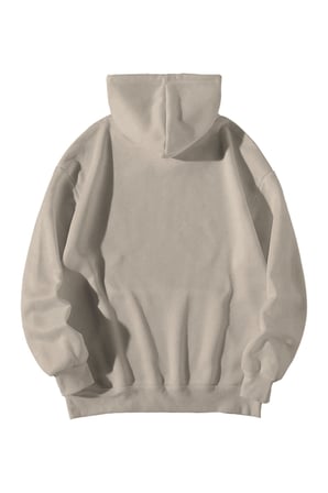 Kadın Erkek Krem Dont Give Up Baskılı Ebstar Oversize Kapşonlu Kanguru Cepli Sweatshirt Hoodie