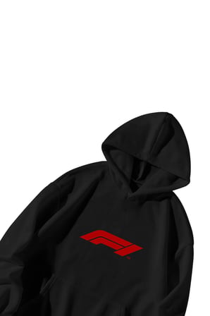 Siyah Unisex Oversize Hoodie - F1 Legend Charles Leclerc Baskılı Kanguru Cepli Streetwear Sweatshirt