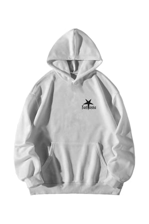 Kadın Erkek Beyaz Fantasia Baskılı Ebstar Oversize Kapşonlu Kanguru Cepli Sweatshirt Hoodie
