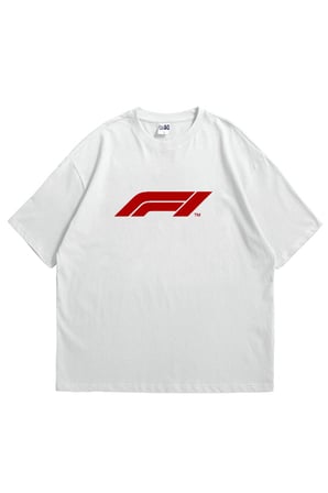 Beyaz Kadın Erkek F1 Legend Charles Leclerc Oversize Bisiklet Yaka Kısa Kollu Tişört