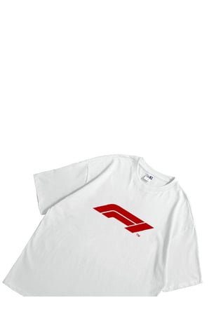 Beyaz Kadın Erkek F1 Legend Charles Leclerc Oversize Bisiklet Yaka Kısa Kollu Tişört