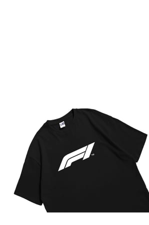Siyah Kadın Erkek Formula 1 Please Do Not Oversize Bisiklet Yaka Kısa Kollu Tişört