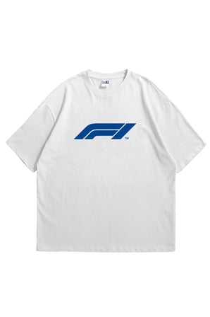 Beyaz Kadın Erkek F1 Legend Max Verstappen Oversize Bisiklet Yaka Kısa Kollu Tişört