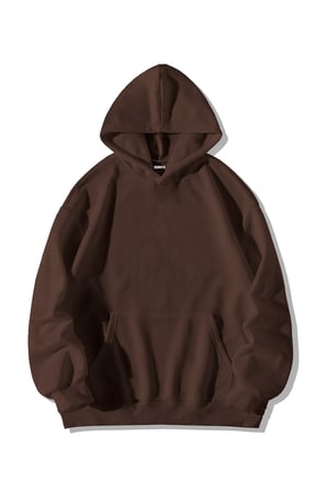 Unisex Kahverengi Oversize Hoodie - One Piece Anime Baskılı 3 İplik Şardonlu Streetwear Sweatshirt