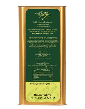 5 Lt Soğuk Sıkım Sızma Zeytinyağı + 2 Kg Gemlik Kuru Sele