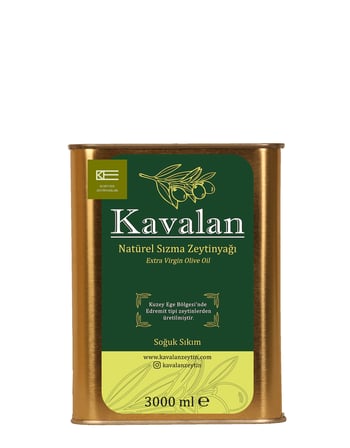 3 Lt Kuzey Ege Soğuk Sıkım Natürel Sızma Zeytinyağı