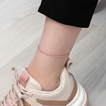 pilelistore 925 Ayar Gümüş Rose Kalemli Halhal