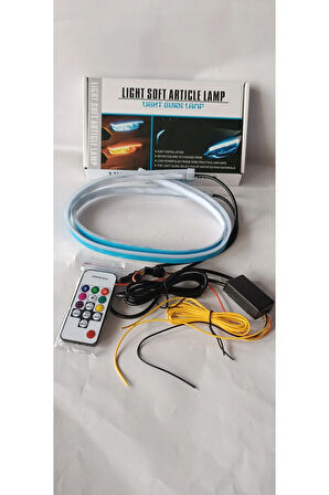 Far Içi Far Üstü Su Geçirmez Kayar Led 60 Cm Rgb Renk Kumandalı