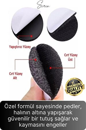 10 Adet Halı Kilim Koltuk Örtü Sabitleyici Kaydırmaz Cırt Kendinden Yapışkanlı Ped Yıkanabilir Bant