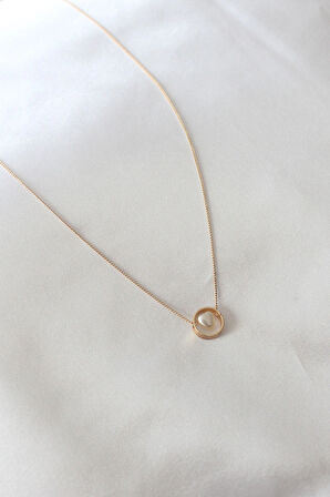 pilelistore Gold Renk Minimal Kalp Figür Kadın Kolye - TJ-BKO6850