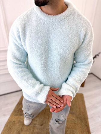 Kazak Oversize Tüylenmez Polar Kazak Bol Kesim Naturel Pamuk Rahat Kesim Salaş Peluş Kazak