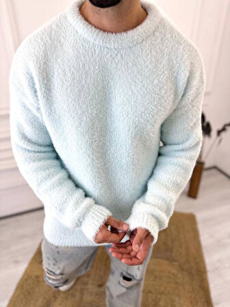 Kazak Oversize Tüylenmez Polar Kazak Bol Kesim Naturel Pamuk Rahat Kesim Salaş Peluş Kazak