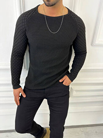 Kazak Örme Tüylenmez Naturel Pamuk Triko Kazak