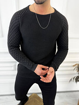 Kazak Örme Tüylenmez Naturel Pamuk Triko Kazak