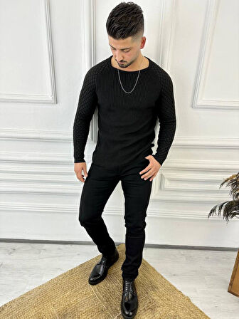 Kazak Örme Tüylenmez Naturel Pamuk Triko Kazak