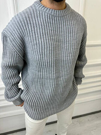 Oversize Kazak Bol Kesim Tüylenmeyen Salaş Triko Kazak