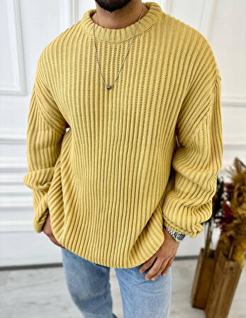 Oversize Kazak Bol Kesim Tüylenmeyen Salaş Triko Kazak