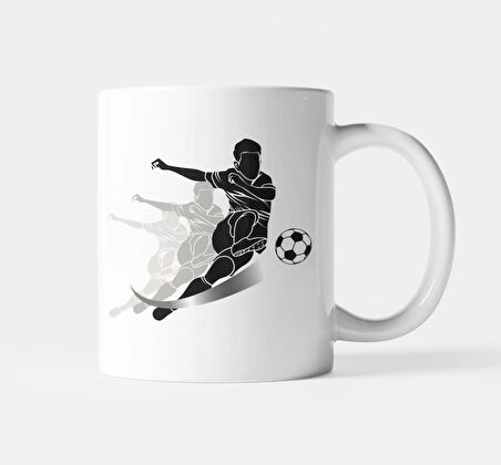 Futbol Tutkunları 3 İçin Futbolseverlere Hediyelik Baskılı Kupa Bardak