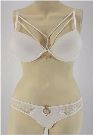 LE JARDİN 5020 SİLİKONLU TAŞLI SİMLİ SÜTYEN TAKIM