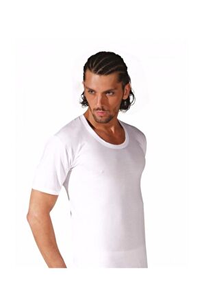 6'Lı Seher Yıldızı %100 Pamuk Erkek Fanila Kısa Kollu