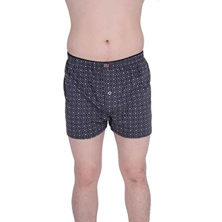 6'Lı Tutku Elit Havlu Bel Erkek Penye Desenli Boxer 1102