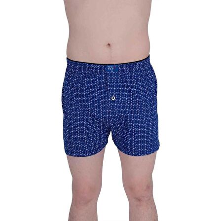6'Lı Tutku Elit Havlu Bel Erkek Penye Desenli Boxer 1102