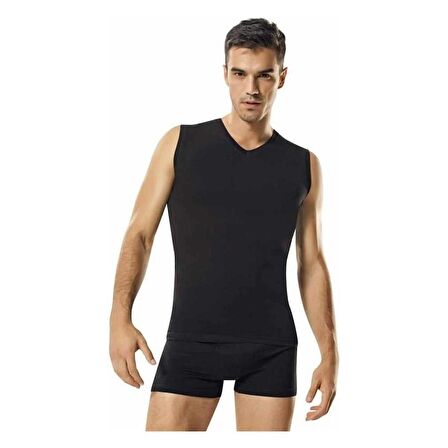 Namaldı Erkek Likralı V Yaka Sıfır Kol Body Atlet Fanila 188- 3 Adet