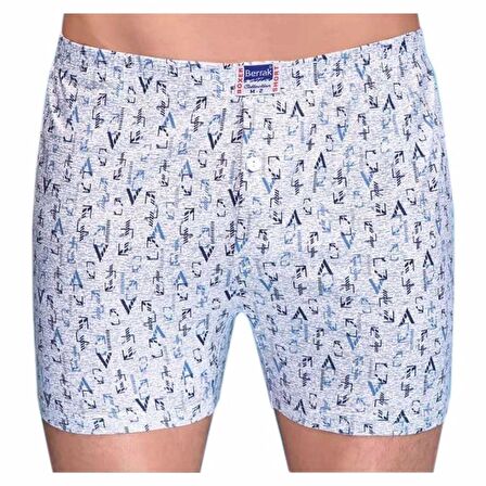 Berrak 1053 Erkek Boxer Desenli 6'Lı 