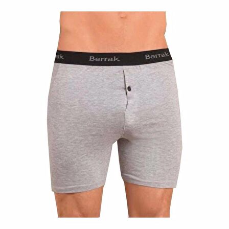 BERRAK 1059 Likralı Düğmeli Erkek Boxer 3'Lü 