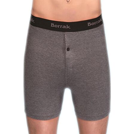 BERRAK 1059 Likralı Düğmeli Erkek Boxer 3'Lü 