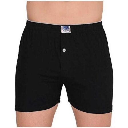 2 Adet Berrak 1099 Düğmeli Erkek Boxer %100 Pamuk Penye Boxer 