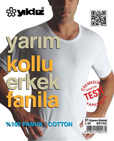 Yıldız 01 Erkek Süprem Bisiklet Yaka Pamuk Fanila