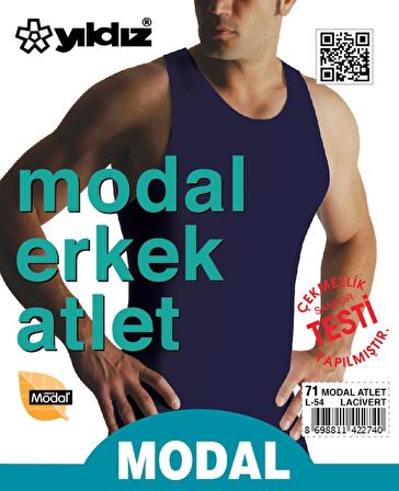 3'Lü Yıldız 71 - 72 - 73 - 74 Erkek Modal Atlet Renkli