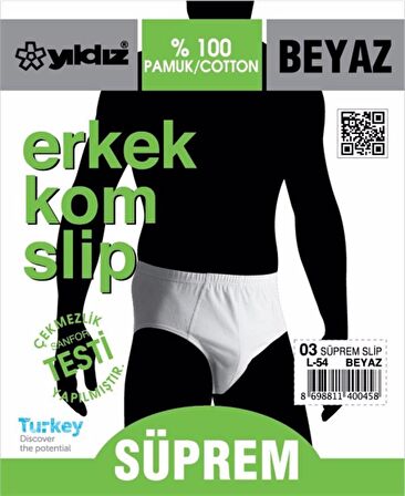 Yıldız 03 Erkek Süprem Kom Slip Külot