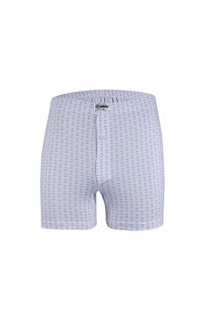 6'Lı Yıldız 35 Emprime Penye Desenli Erkek Boxer