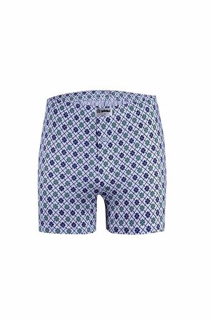 6'Lı Yıldız 35 Emprime Penye Desenli Erkek Boxer