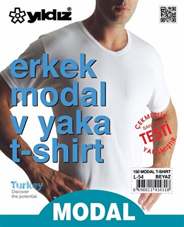 Yıldız Erkek Modal Pamuk V Yaka Fanila T-Shirt