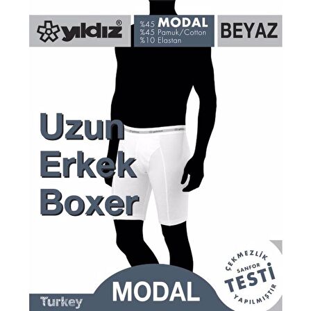 YILDIZ 160-161-162 Erkek Modal Uzun Paça Boxer