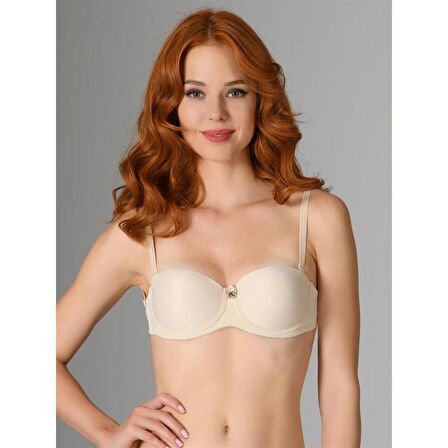 Nbb 3586 Kadın Destekli Straplez Saten Sütyen