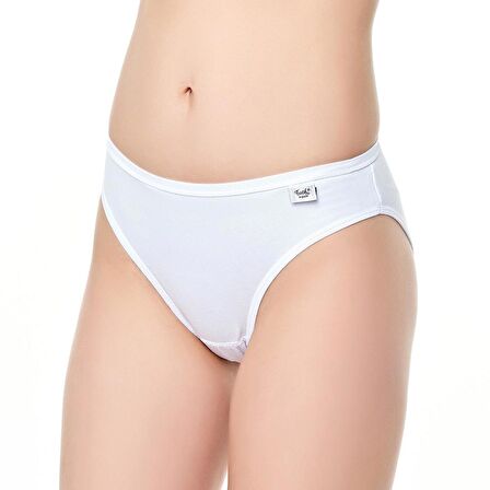 12 Adet Tutku Bayan Elastan Düz Bikini Külot