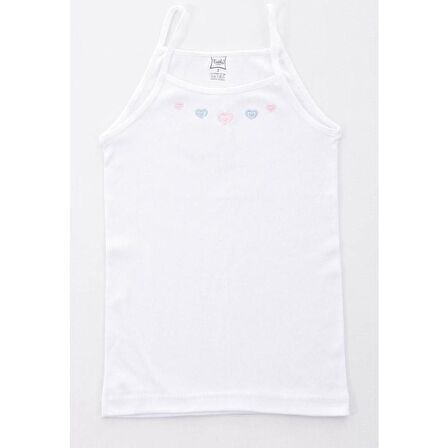 TUTKU 0165 KIZ İP ASKILI İŞLEMELİ ATLET 6 Adet