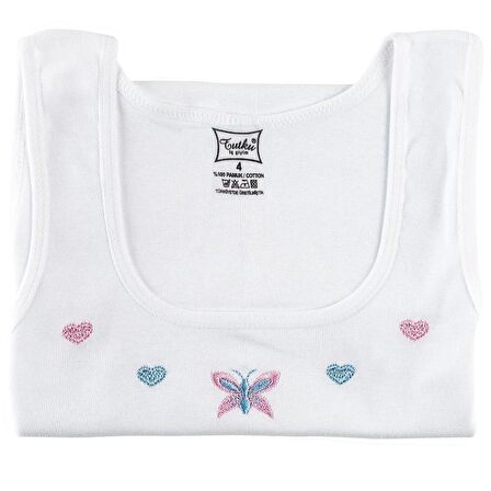 TUTKU 0166 KIZ ÇOCUK GENİŞ ASKILI ATLET 12 ADET