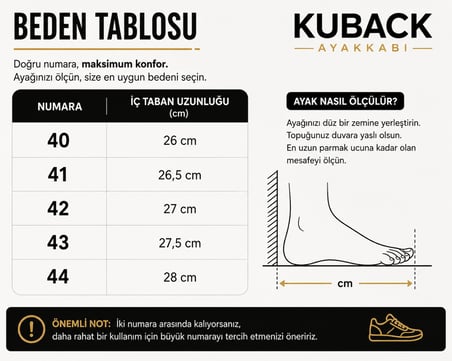 KB-X12 Kuback Siyah Cilt Siyah Taban Günlük Erkek Ayakkabı