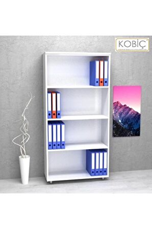 KOBİÇ Dosya Dolabı Açık Raflı 80x35x150 Cm (BEYAZ)