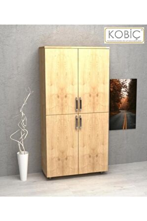 KOBİÇ Dosya Dolabı Tam Kapak 80x35x150 Cm (MEŞE)